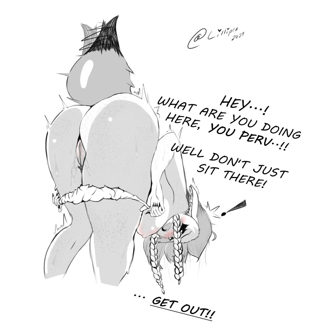 Bold of you to just walk in on her changing. You do realize she can make quick work of you, right...?