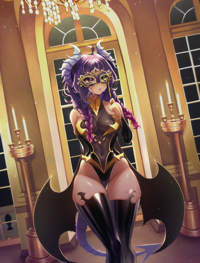 "These halls are awfully lavish; What kind of gaudy individual lives here I wonder, and what would they do with all this wasted space?" (She's trespassing.)