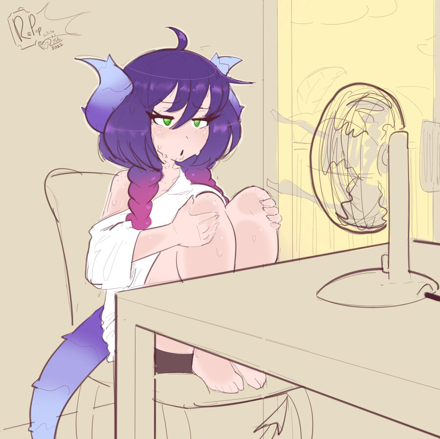Like most, Lillith isn't so fond of the summer heat. The poor thing needs to stay cool otherwise she'd pass right out!